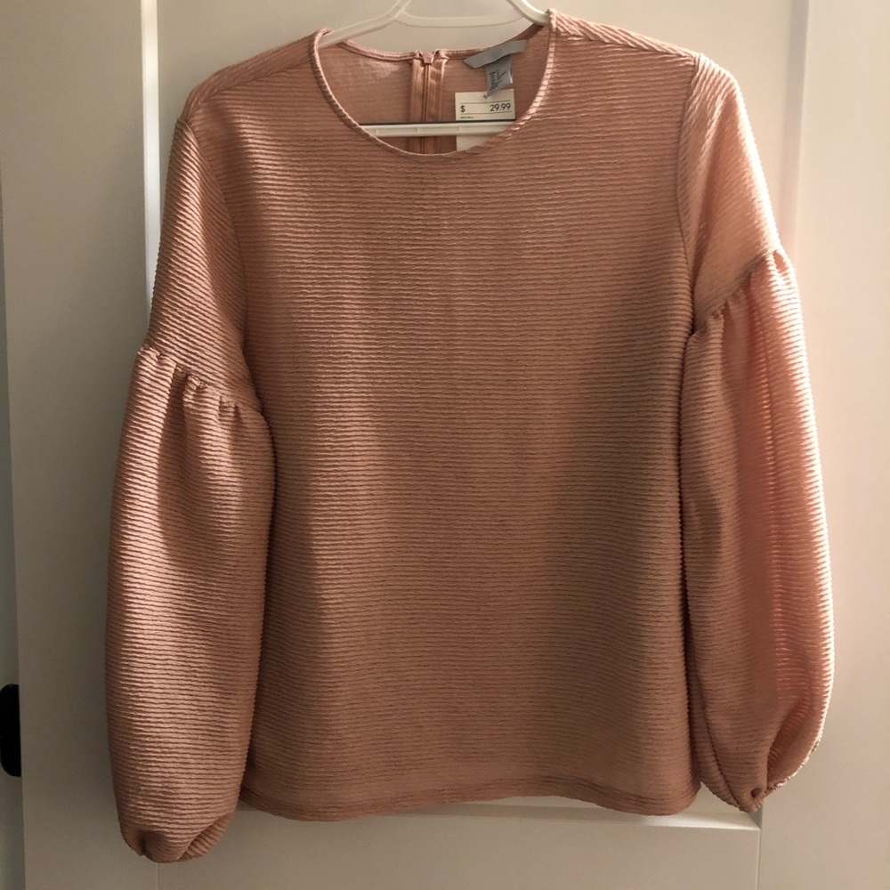 Blush H&M balloon sleeve top